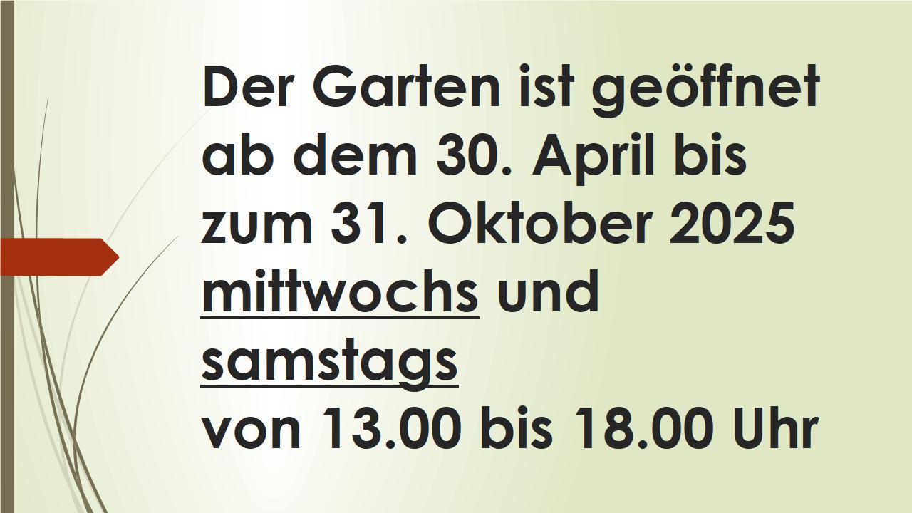 Gartenöffnung