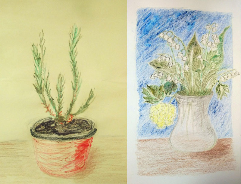 Pflanzen gemalt