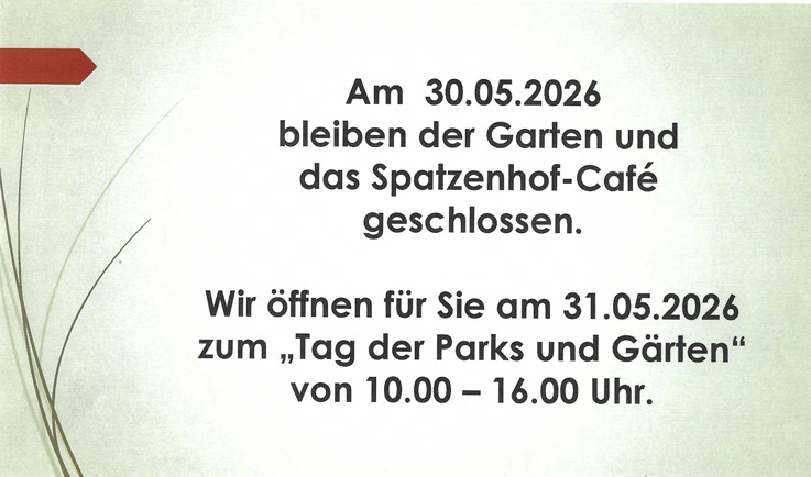 Schließtag 30.5.