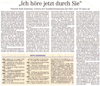 Artikel: Ich höre jetzt durch Sie