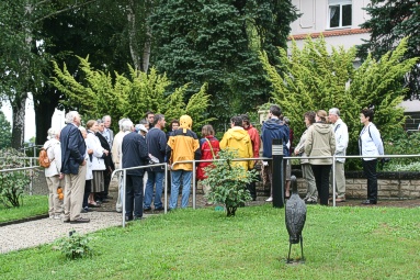 Gruppe Gartenbesucher