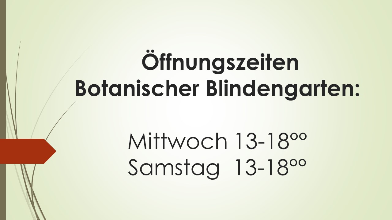 Öffnung Botanischer Blindengarten Mai 23