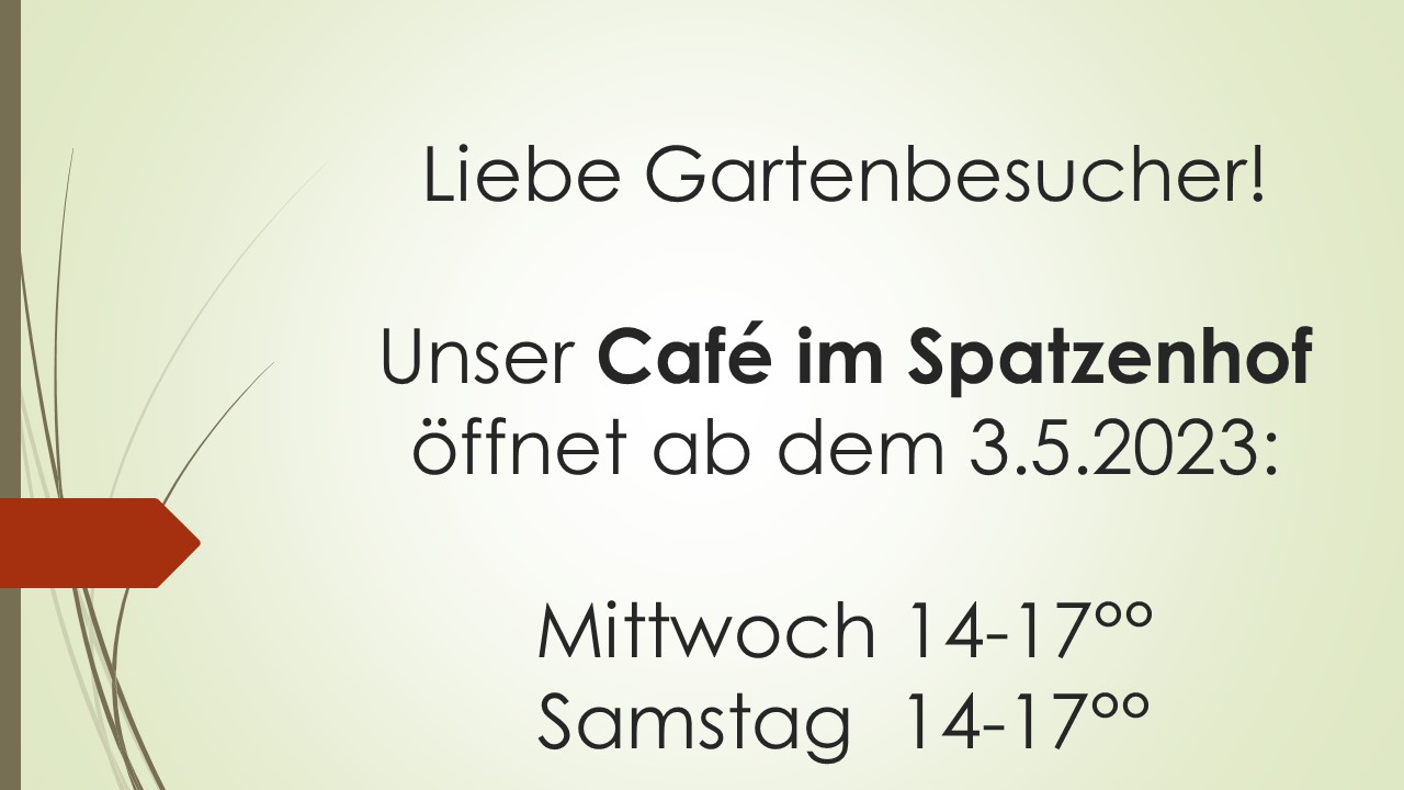 Öffnung Cafe Mai 23