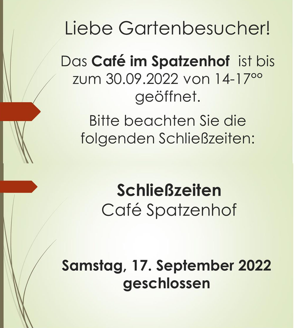 Schließzeiten Herbst 2022